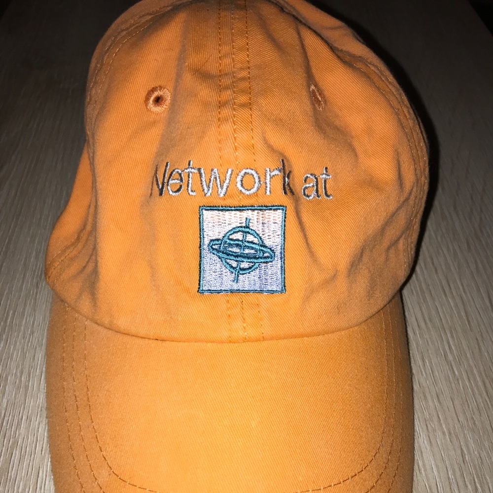 Orange Network At Baseball Hat